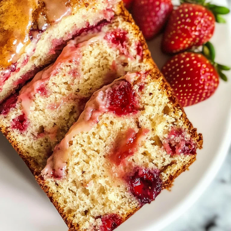 Strawberry Quick Bread with Fresh Berries